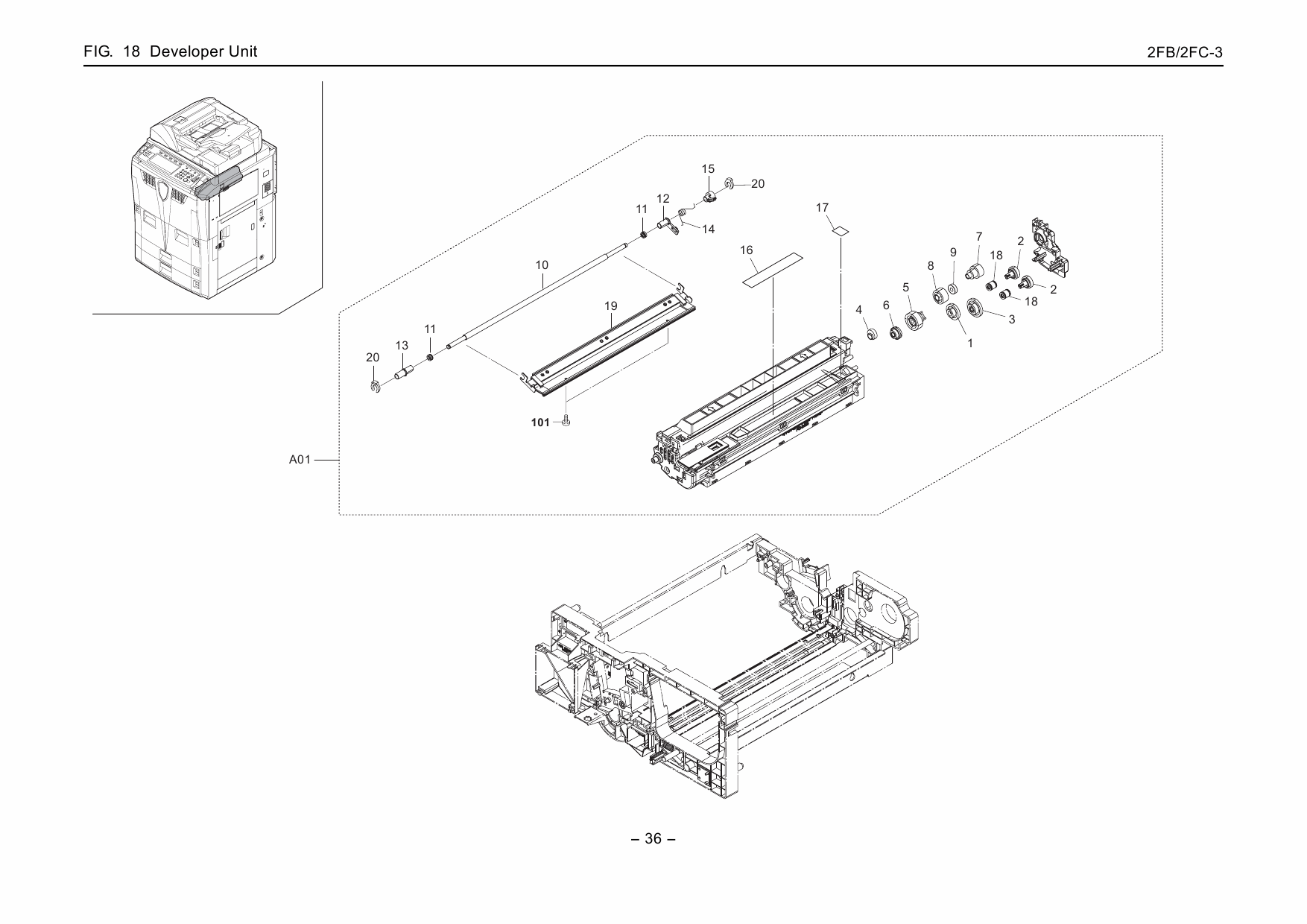 KYOCERA Copier KM-6030 8030 Parts Manual-5